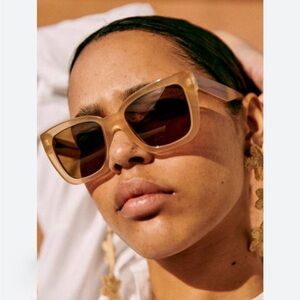 Sezane Mila Sunglasses Milky Beige